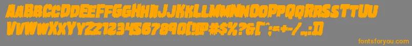 Marshthingboldital Font – Orange Fonts on Gray Background