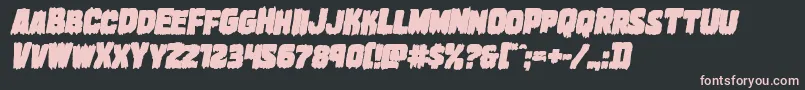 Marshthingboldital Font – Pink Fonts on Black Background