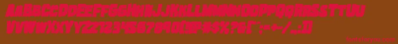 Marshthingboldital Font – Red Fonts on Brown Background