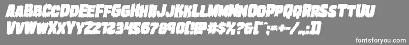 フォントMarshthingboldital – 灰色の背景に白い文字