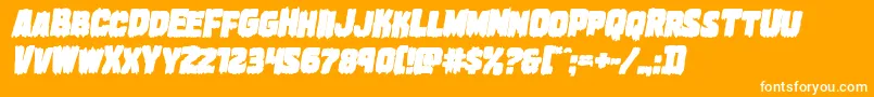 Marshthingboldital-fontti – valkoiset fontit oranssilla taustalla