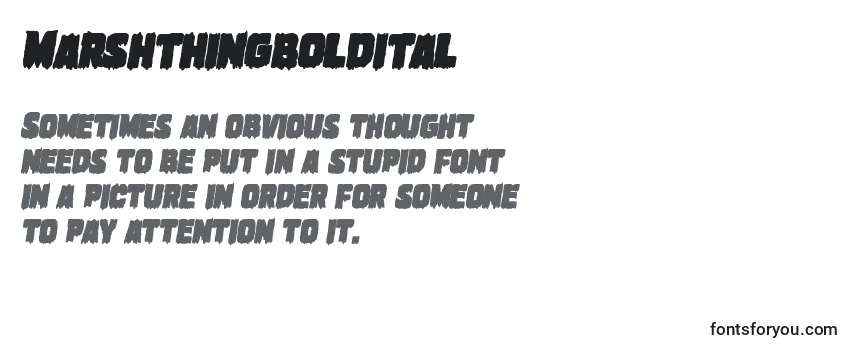 Review of the Marshthingboldital Font