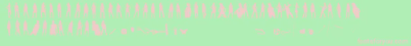 Subeve Font – Pink Fonts on Green Background