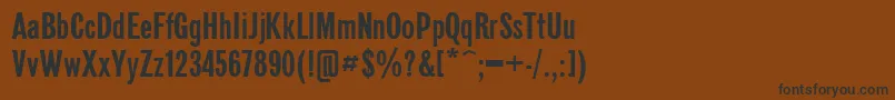 フォントGazetaSansserifPlain.001.001110n – 黒い文字が茶色の背景にあります