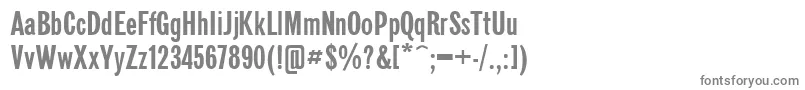 フォントGazetaSansserifPlain.001.001110n – 白い背景に灰色の文字