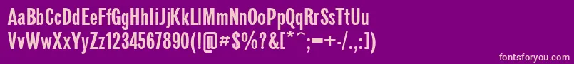 GazetaSansserifPlain.001.001110n Font – Pink Fonts on Purple Background