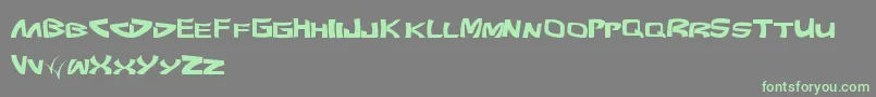 Pundit Font – Green Fonts on Gray Background