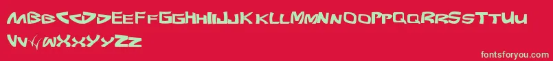 Pundit Font – Green Fonts on Red Background