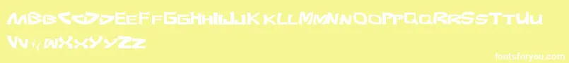 Pundit Font – White Fonts on Yellow Background