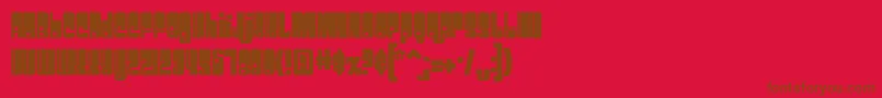 Spacebeach Font – Brown Fonts on Red Background