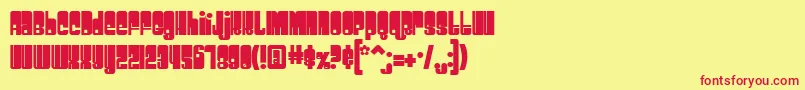 Spacebeach Font – Red Fonts on Yellow Background