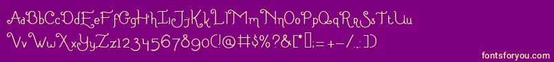 More about LittleEdelweiss Font LittleEdelweiss Font – Yellow Fonts on Purple Background