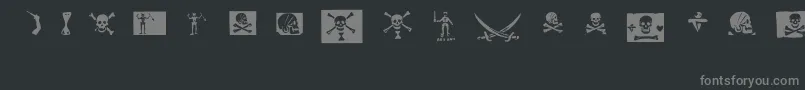 PiratesPw Font – Gray Fonts on Black Background