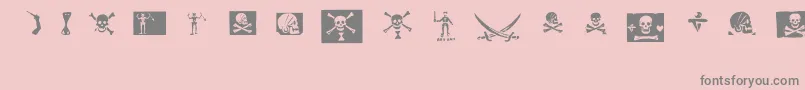 PiratesPw Font – Gray Fonts on Pink Background