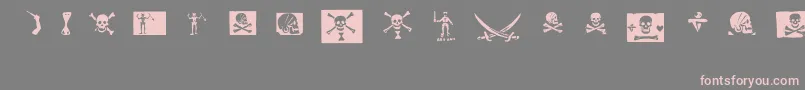 PiratesPw-fontti – vaaleanpunaiset fontit harmaalla taustalla