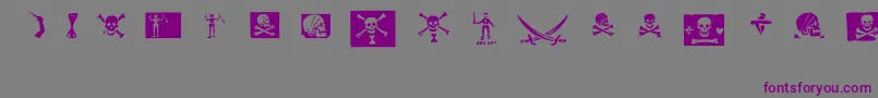 PiratesPw Font – Purple Fonts on Gray Background