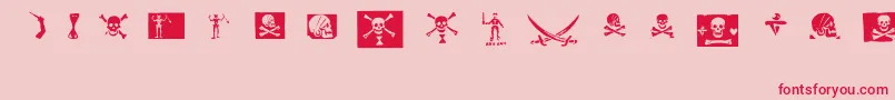 PiratesPw Font – Red Fonts on Pink Background