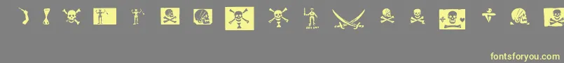 PiratesPw Font – Yellow Fonts on Gray Background