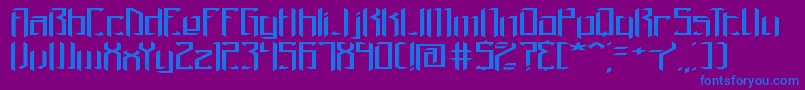 Brigadow Font – Blue Fonts on Purple Background