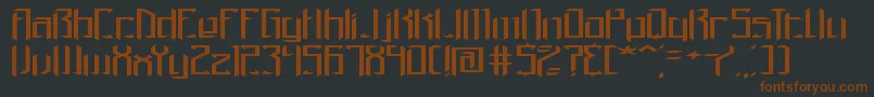 フォントBrigadow – 黒い背景に茶色のフォント