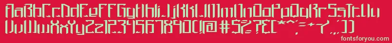Brigadow Font – Green Fonts on Red Background