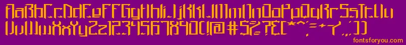 Brigadow Font – Orange Fonts on Purple Background
