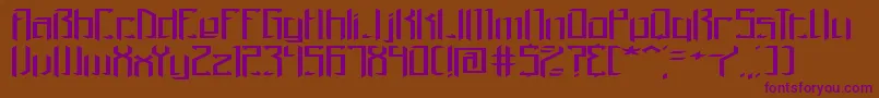Brigadow Font – Purple Fonts on Brown Background