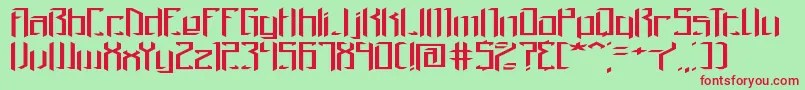 Brigadow Font – Red Fonts on Green Background