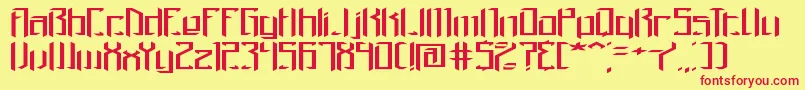 Brigadow Font – Red Fonts on Yellow Background