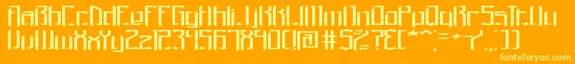Brigadow-fontti – keltaiset fontit oranssilla taustalla