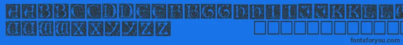fuente IlluminationedisplaycapssskRegular – Fuentes Negras Sobre Fondo Azul