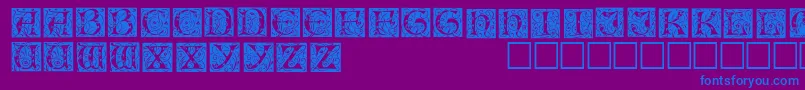 IlluminationedisplaycapssskRegular Font – Blue Fonts on Purple Background