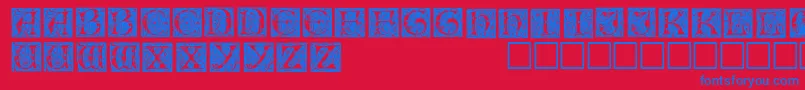 IlluminationedisplaycapssskRegular Font – Blue Fonts on Red Background