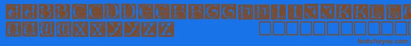 IlluminationedisplaycapssskRegular Font – Brown Fonts on Blue Background
