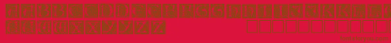 IlluminationedisplaycapssskRegular Font – Brown Fonts on Red Background