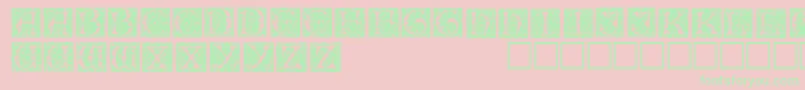 IlluminationedisplaycapssskRegular Font – Green Fonts on Pink Background