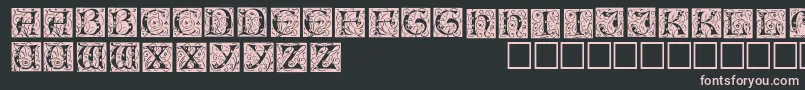 fuente IlluminationedisplaycapssskRegular – Fuentes Rosadas Sobre Fondo Negro