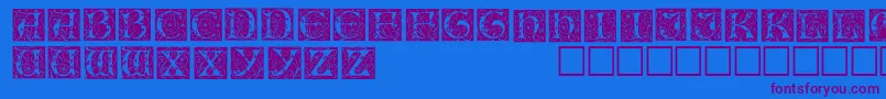 IlluminationedisplaycapssskRegular Font – Purple Fonts on Blue Background