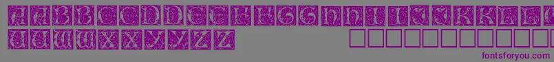 IlluminationedisplaycapssskRegular-Schriftart – Violette Schriften auf grauem Hintergrund