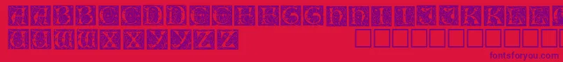 Шрифт IlluminationedisplaycapssskRegular – фиолетовые шрифты на красном фоне
