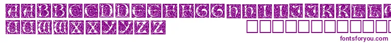 IlluminationedisplaycapssskRegular-Schriftart – Violette Schriften auf weißem Hintergrund