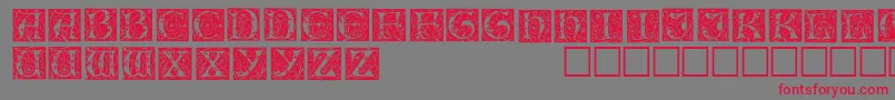 IlluminationedisplaycapssskRegular Font – Red Fonts on Gray Background