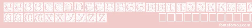 Fonte IlluminationedisplaycapssskRegular – fontes brancas em um fundo rosa
