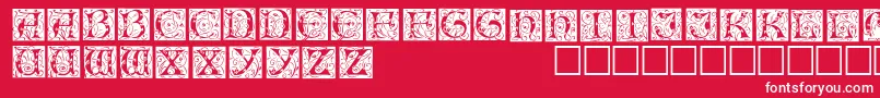 fuente IlluminationedisplaycapssskRegular – Fuentes Blancas Sobre Fondo Rojo