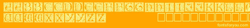 fuente IlluminationedisplaycapssskRegular – Fuentes Amarillas Sobre Fondo Naranja