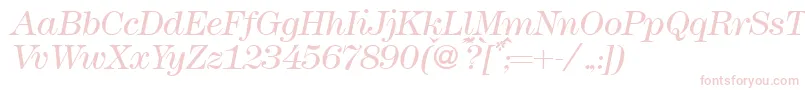 フォントModern438lightRegularitalic – ピンクのフォント