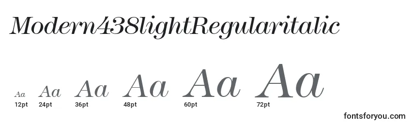 Rozmiary czcionki Modern438lightRegularitalic