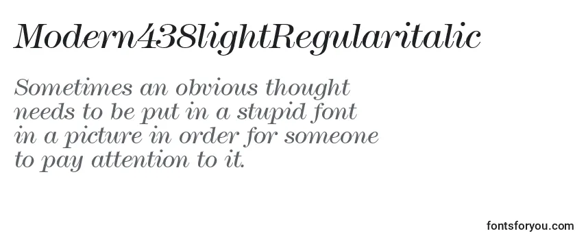 Modern438lightRegularitalic-fontti