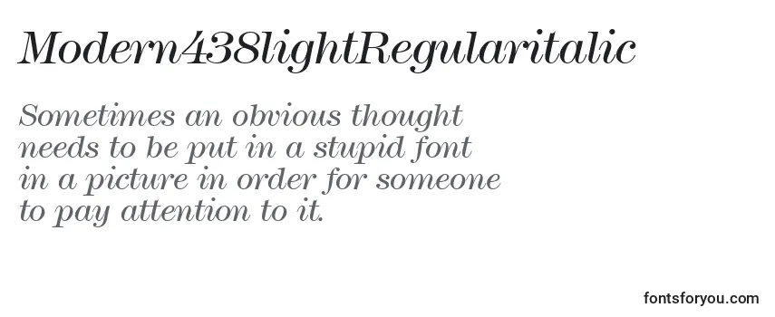 Modern438lightRegularitalic フォントのレビュー