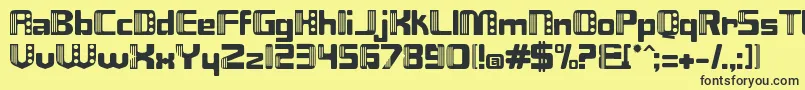 Nix Font – Black Fonts on Yellow Background